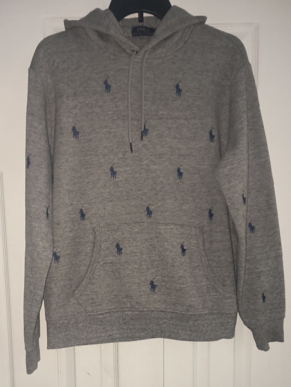 Polo Ralph Lauren All Over Pony Print Hoodie Size M - Picture 1 of 3